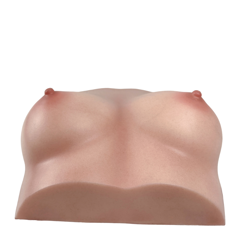Realistic female torso with natural skin texture and subtle curves, designed for intimate pleasure
