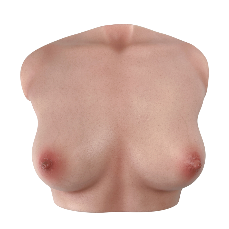 RealTorso Silicone Fake Breast Torso with Realistic Skin texture Boobs Sex Toy Lifelike Breasts Male Masturbator Stroker