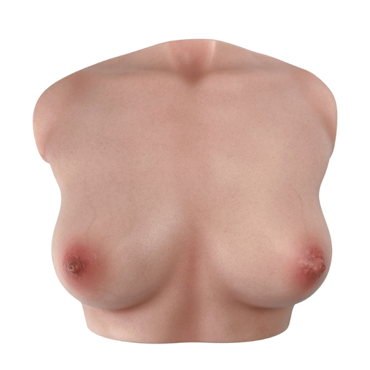 RealTorso Silicone Fake Breast Torso with Realistic Skin texture Boobs Sex Toy Lifelike Breasts Male Masturbator Stroker