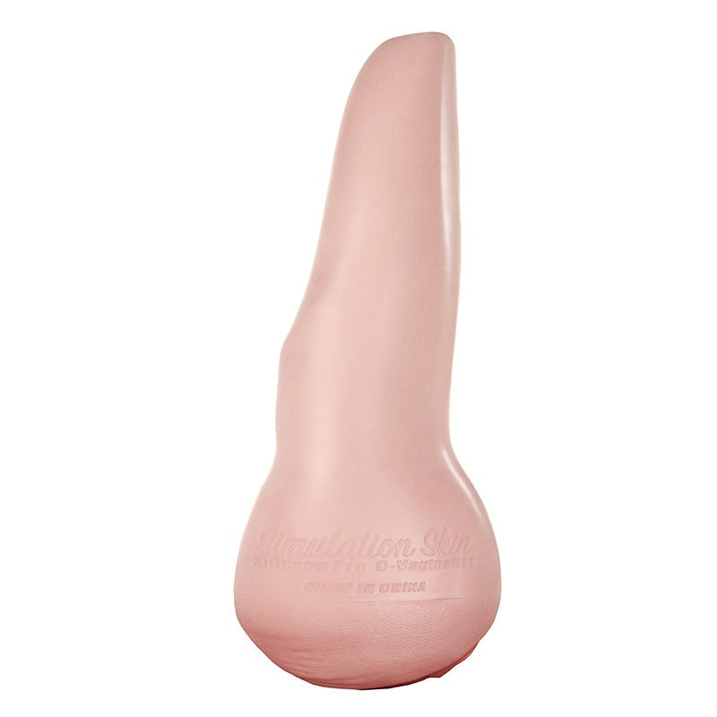 Pink realistic male masturbator with Simulation Skin texture and G-Vagina design, smooth tapered shape