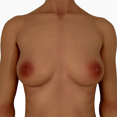 Realistic female torso with natural skin texture and detailed breast contours for intimate use