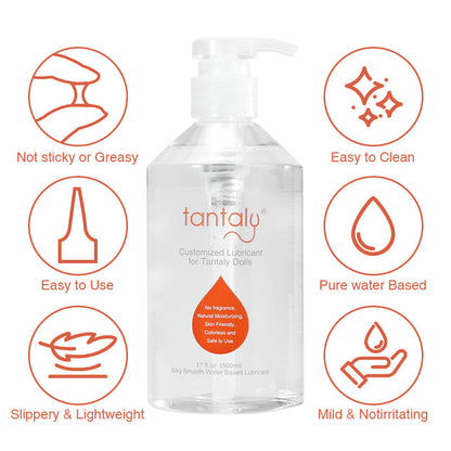  Tantaly water-based lubricant, FDA 510K cleared, reduces friction, enhances comfort, suitable for sex dolls and toys. 